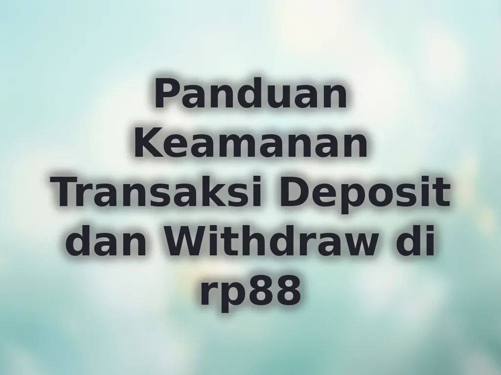 Panduan Transaksi
